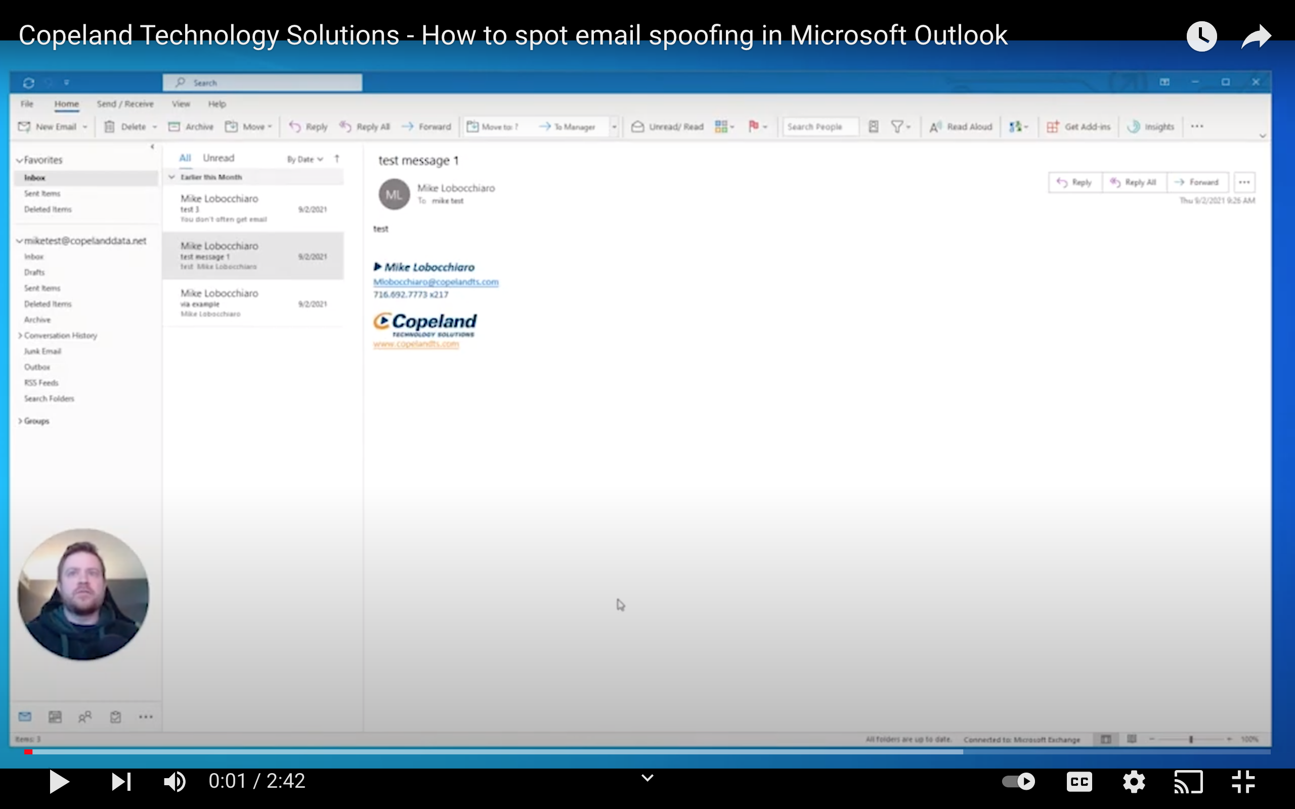 How to spot email spoofing in Microsoft Outlook - Copeland Technology